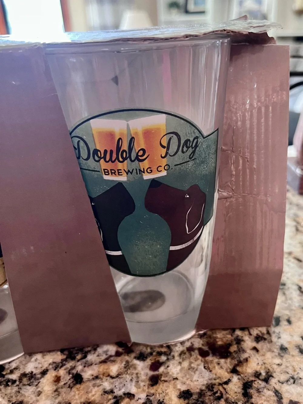 Pier 1 Dog-Theme Pub Glasses - set of 4